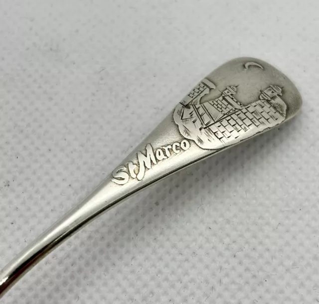 Vintage Sterling Silver Souvenir Spoon - Fort St Marco - St Augustine Florida