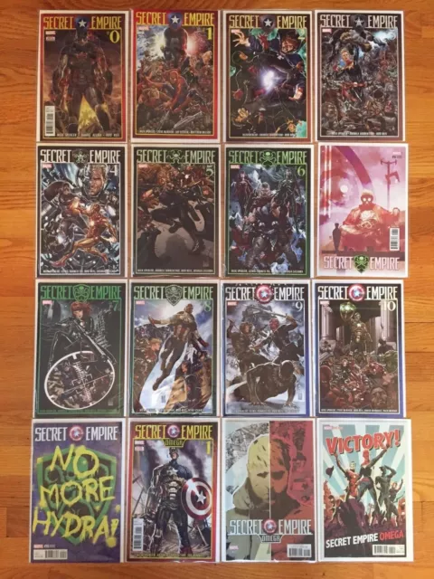 Marvel Comics SECRET EMPIRE #0, 1-10, Omega #1 Full Run + 4 Variant Covers