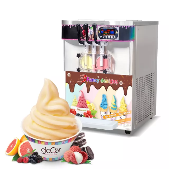 Kolice Commercial ETL table top 3 flavors soft serve ice cream machine