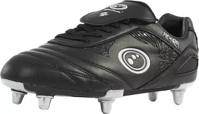 Optimum Senior Silver Razor Lace Up 8 Stud Rugby Boot