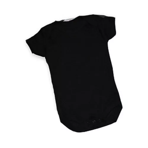 Baby Jay 100% Cotton Black Short Sleeve Snap One-Piece Bodysuit - 333504
