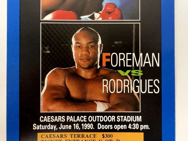 BOXING TICKET TYSON vs TILLMAN & FOREMAN vs RODRIGUES 1990 Caesars ...