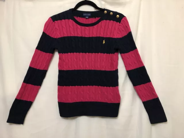 Ralph Lauren Jumper Girls ~ Size Extra Large XL ~ Great Cond Cable Knit Sweater