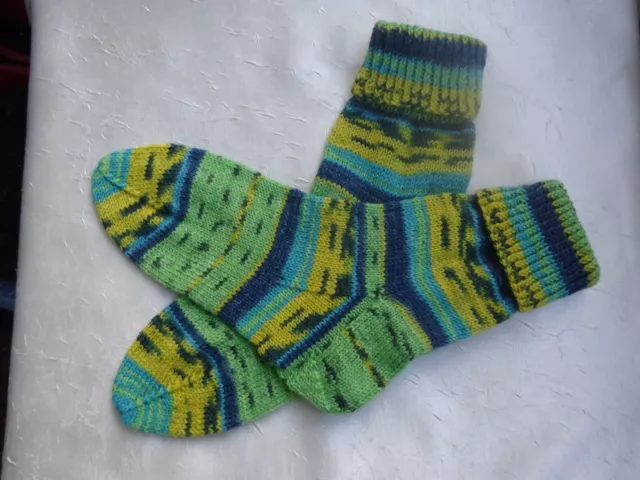 Handgestrickte Socken Gr.38/39 Opal  sockenwolle