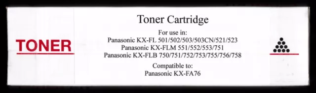New KX-FA76 Fax Toner Cartridge for Panasonic KX-FLB755 KX-FLB756 KX-FLB758