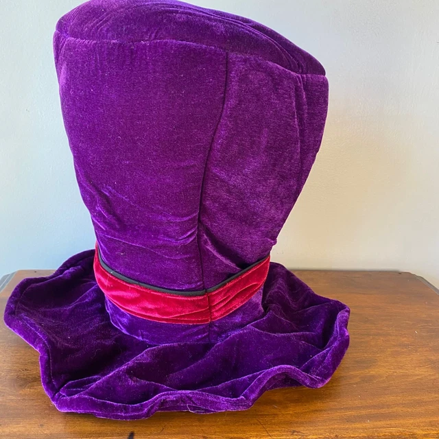 PURPLE VELVET MAD Hatter Hat Halloween Costume Adjustable Buckle Elope