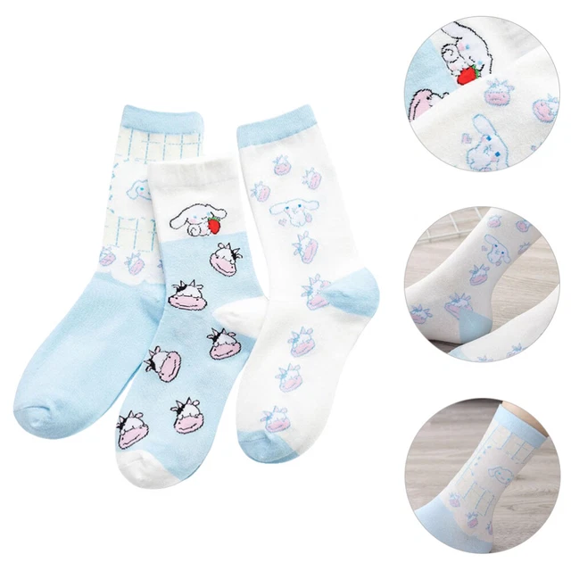 3 Pairs femmes pantoufle chaussettes bas de veau pour femmes Vache Chaussettes C