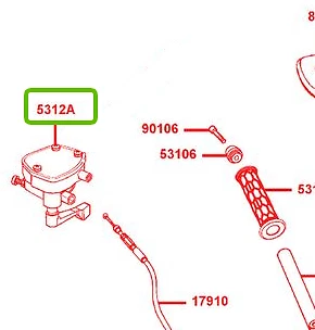 COMMANDE DE GAZ 2x4 KYMCO MAXXER 250/300/400, MXU 250/300/400 5312A-LBA7-900 OEM