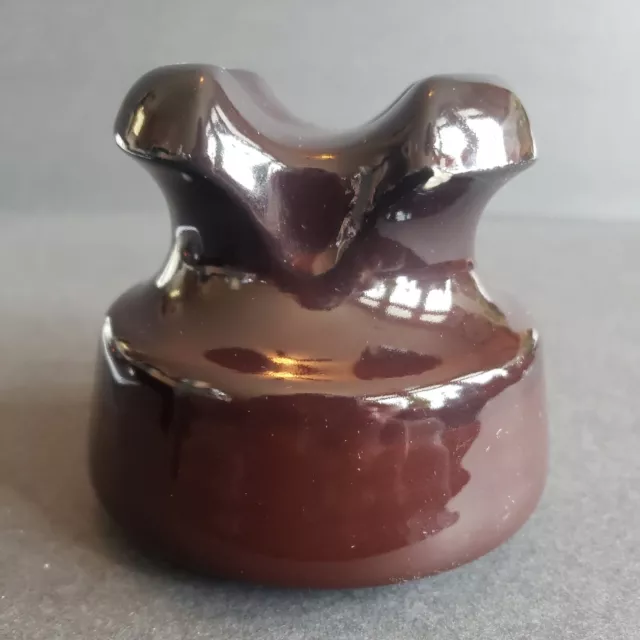 Ceramic Insulator Brown  3 1/4" LOCKE USA???? Please See Pictures/ Description
