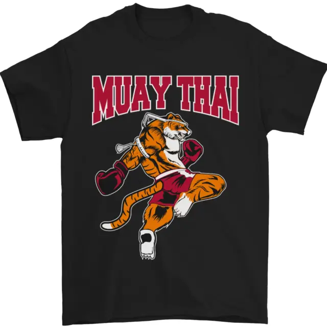 Muay Thai Tiger MMA Mixed Martial Arts Mens T-Shirt 100% Cotton