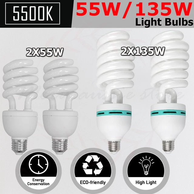 55W 135W CFL Energy Saving Light Bulbs E27 Lamp Daylight Lighting Light 5500K AU