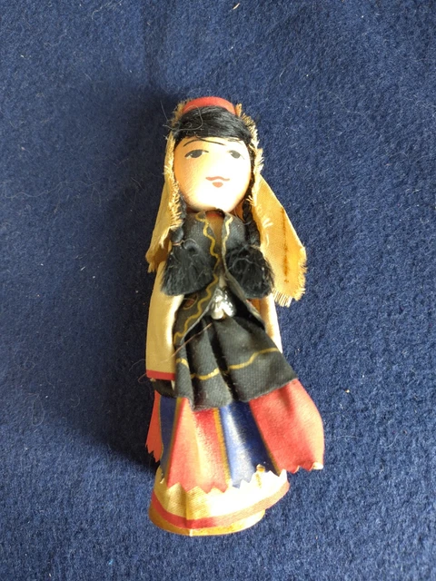 Poupée Folklorique Amboise – Costume Régional – Celluloïd – 20 Cm – Art Nouveau France