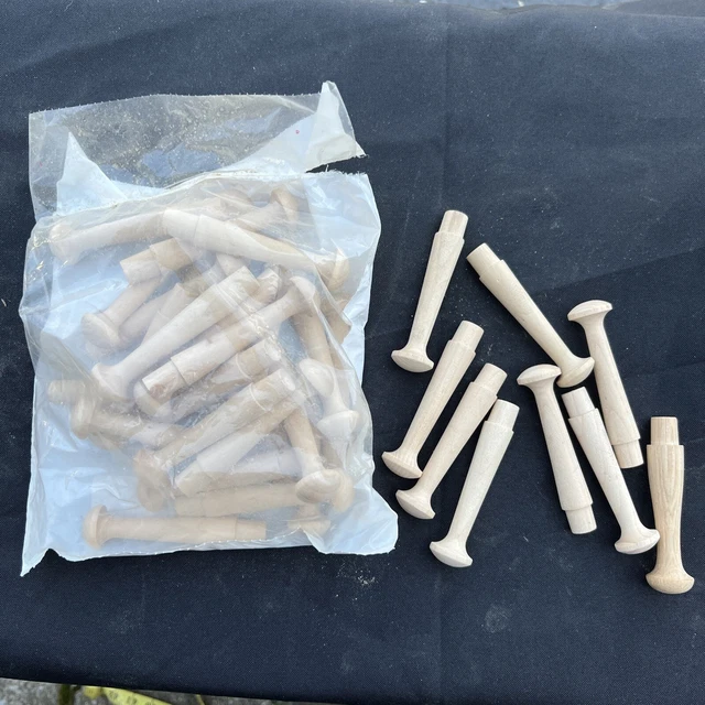 3.5-Inch Wood Premium Shaker Pegs with 1/2 Inch Tenon Birch (32 Pack)