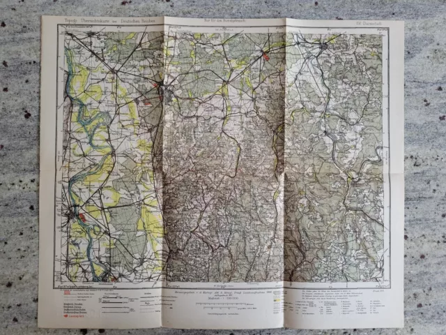 Darmstadt Nr. 151 Topographische Übersichtskarte des Deutschen Reiches 1:200.000