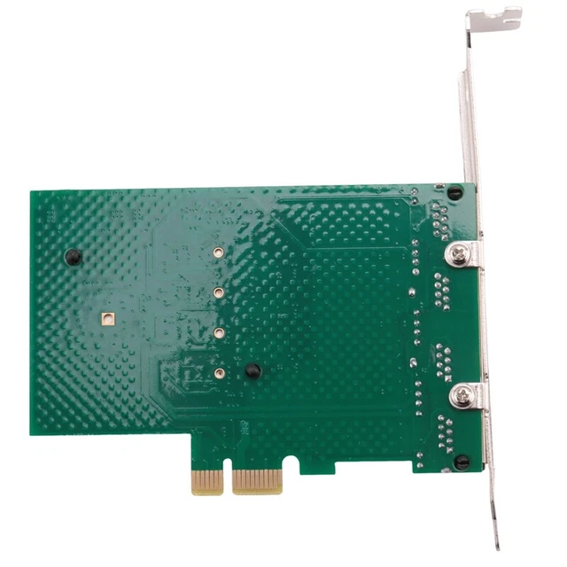 Adattatore Scheda Di Rete Ethernet Gigabit PCI Express Pcie Nic A 2 Porte Rj45 Da 1 Gbps 48067