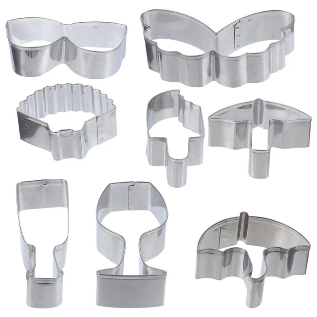 Tijeras de corte de metal para galletas molde de playa plata acero inoxidable