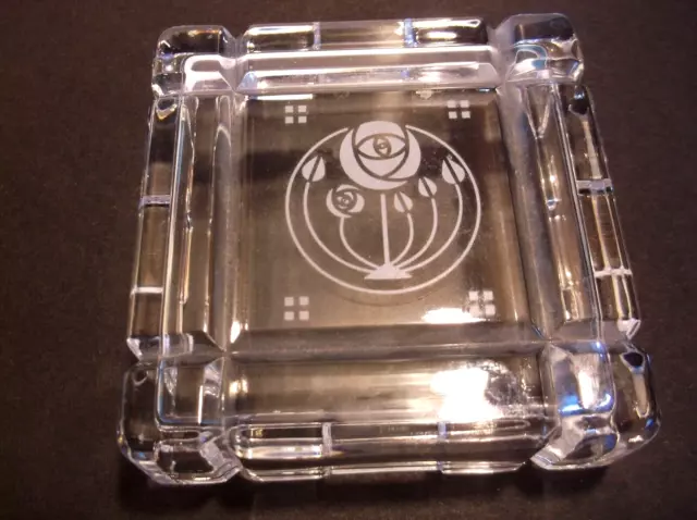 Small  Engraved Glass Crm Style  Trinket Box- Perfect!