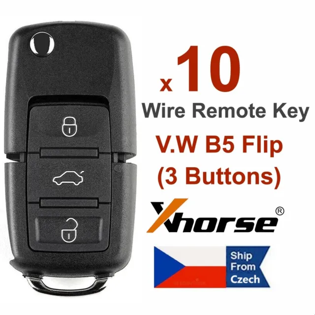 Xhorse Universal Wire Remote Key Fit For B5 Style 3 Buttons XKB501EN for MAX