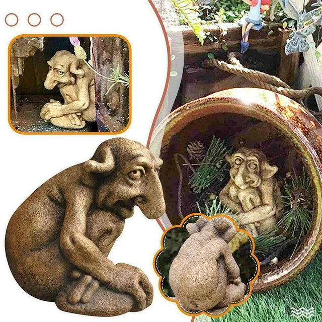 Alter Mann Harz Statue Ornament Haus DIY Hausgarten Figur Ornamente Dekor