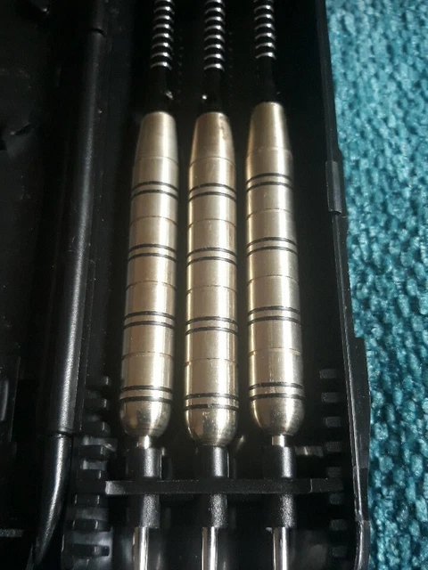 Vintage Unicorn 24G Steel Brass Darts With Original Plastic Case