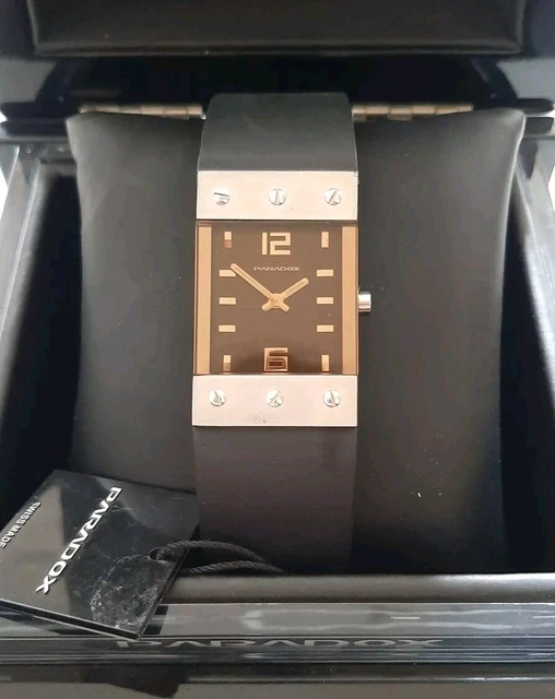 Montre Ed Hardy Pour Homme - Cuir Beige, Motif Hollywood Pin-up Et Panthère Noire - Neuve Avec étiquettes