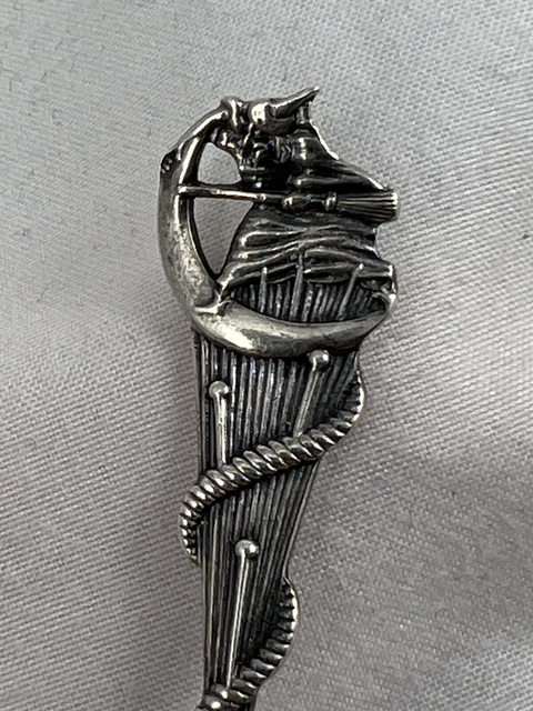 STERLING SILVER SPOON Salem Witch Trials 1692 Gorham Low Gold