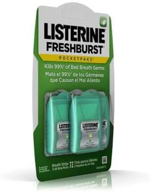 Listerine Pocketpaks 3 Pack De 24 Bandes Rafraichissantes D'Haleine 3