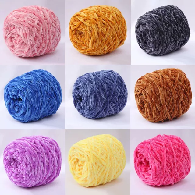 100g/Roll Chunky Crochet Chenille Milk Baby Velvet Knitting Wool Soft Yarn Craft