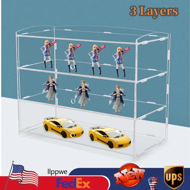 Acrylic Bakery Pastry Display Case 3 Layers Lego Toys Collectibles Cabinet Case