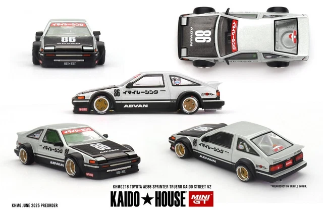 MINI GT TOYOTA AE86 SPRINTER TRUENO KAIDO STREET V2 1983 1:64 EUR
