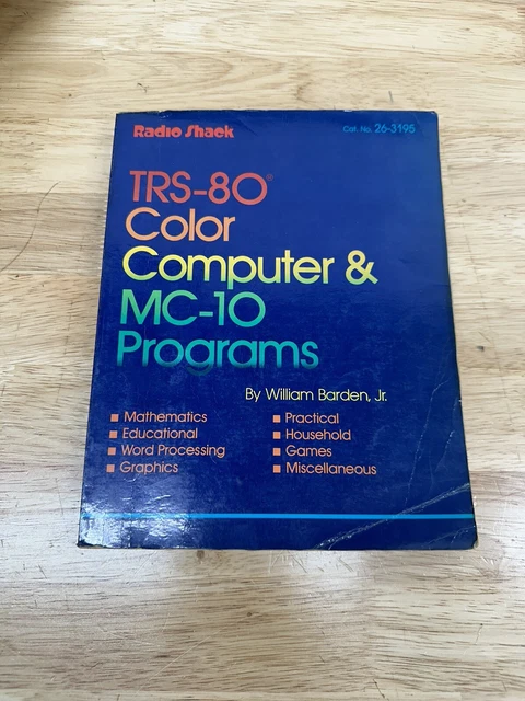 VINTAGE RADIO SHACK TRS-80 Color Computer & MC-10 Programs Book £6.71 ...