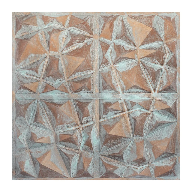 Decorative Distressed Tin Ceiling Tiles PVC for Cafe PLM101 Weather copper 10pcs
