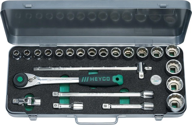 Coffret De Douilles Torx HEYCO 1/2" - 57 Pièces - Réf. 00057001083