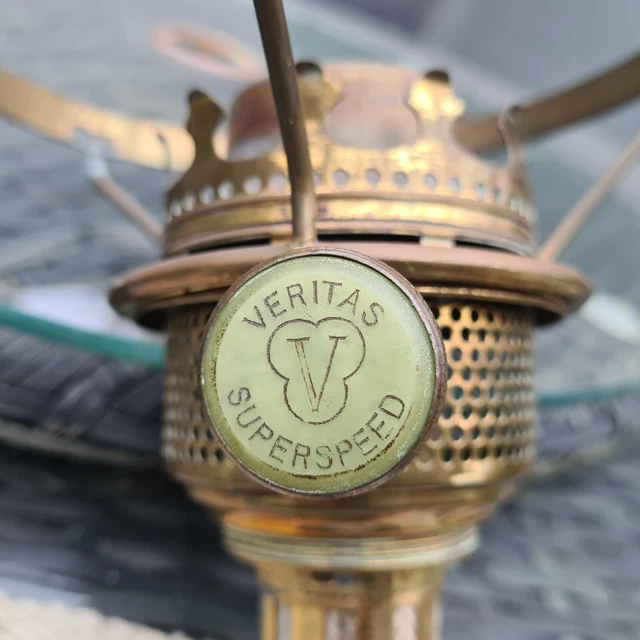 RARE ORIGINAL FAMOS Veritas Superspeed Brass Oil Lamp Burner 7 ins