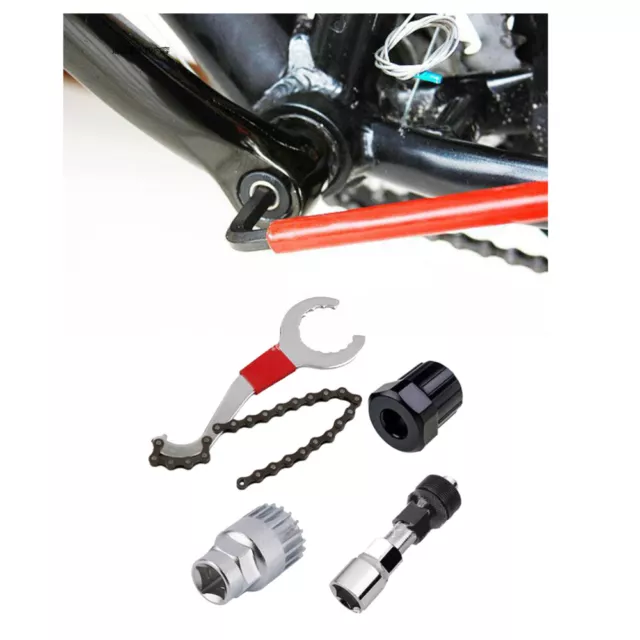 Freewheel Bike Repair Kit Chain Whip Cog Cassette Sprocket Remover Breaker Tool