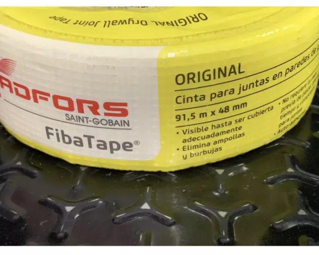 Cinta para juntas de malla de fibra de vidrio amarilla Fibatape 1-7/8 pulgadas x 300 pies envío rápido gratuito
