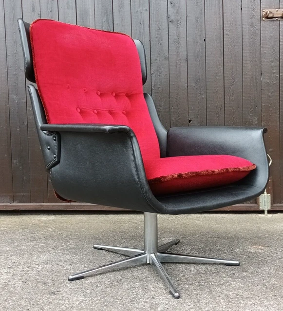 Sedia relax manuale VEGA, pelle con scocca in legno naturale, design, qualità e comfort elevato (Grigio, pelle