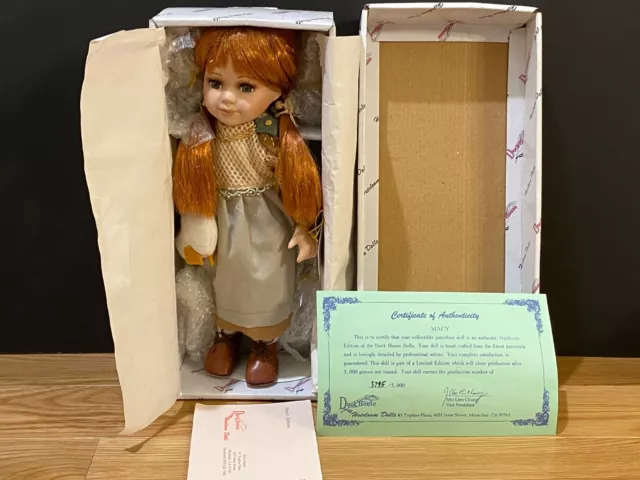 Duck House Heirloom Doll Macy w/ Original Box - Numbered 3795/5000