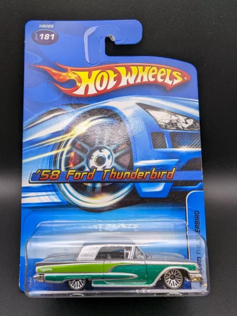 Hot Wheels #181 '58 Ford Thunderbird Green Vintage 2005 Release L36