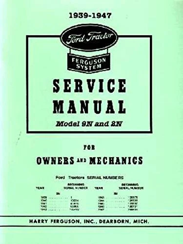 bishko automotive literature 1939-1947 Ford 9N 2N Tractor Service Repair Manu...