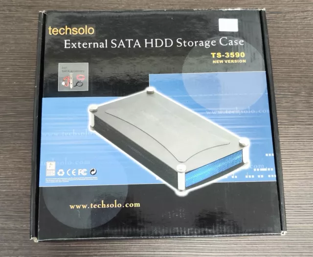 Techsolo TS-3590 Externes SATA HDD Case in OVP mit Zubehör