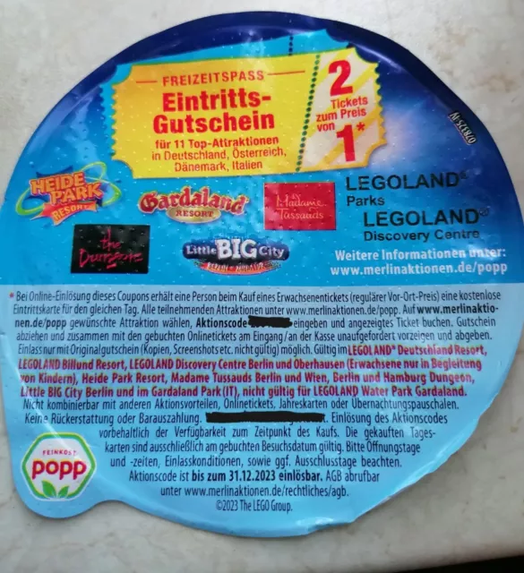 2 für 1* Gutschein Coupon Heide Park Legoland Gardaland Dungeons BigCity