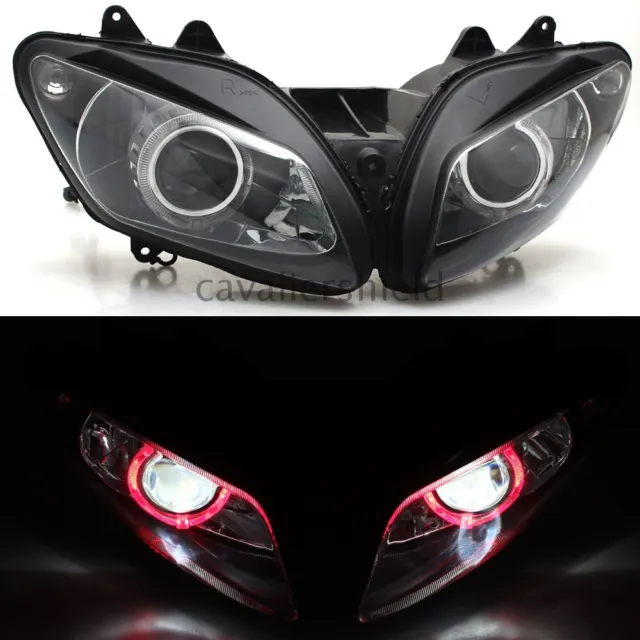 Halo Red Eyes Fully Assembly Projector HID Headlight For Yamaha YZF-R1 2002-2003