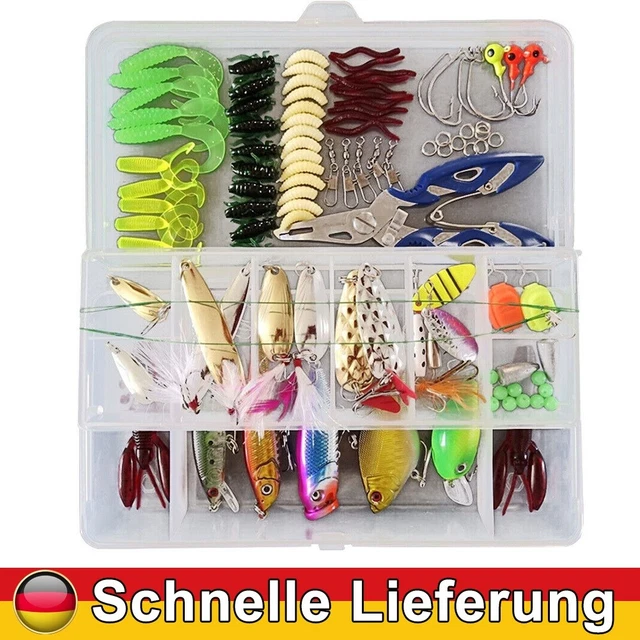 Forellen Blinker 101 pcs Köderbox gemischte Raubfischköder Angelset Angeln