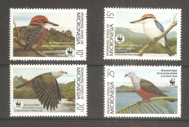 Vögel Tauben WWF 1990 Mikronesien 174/177 postfrisch