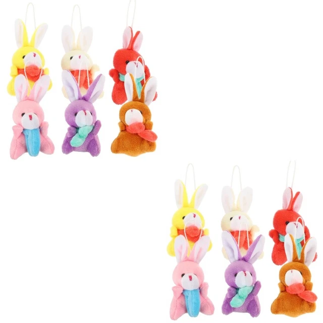 12 Pcs pendentif de sac décoratif Pendentif Lapin En Peluche Jouets Animaux Sacs