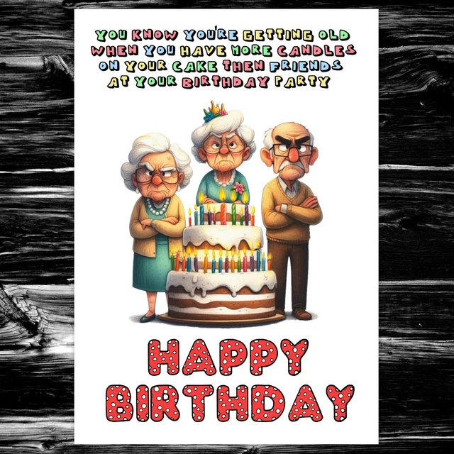 FUNNY BIRTHDAY CARD for Him Her Men Women Male Female - More Candles £2 ...
