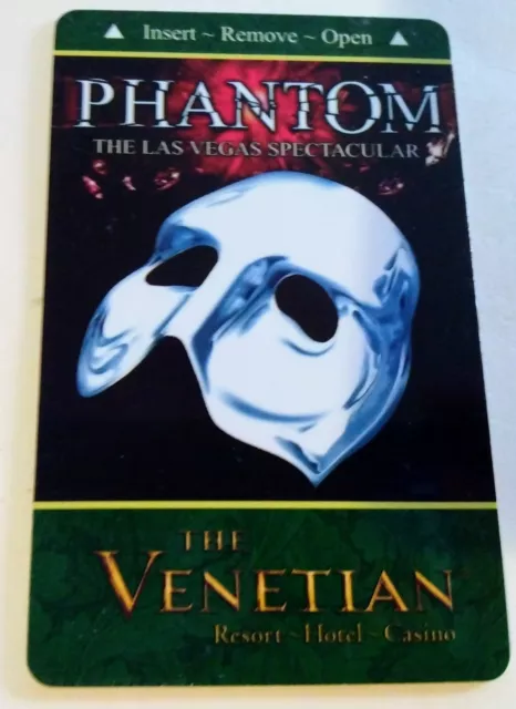 RARE Las Vegas VENETIAN Resort Hotel-Casino PHANTOM of the Opera Room Key