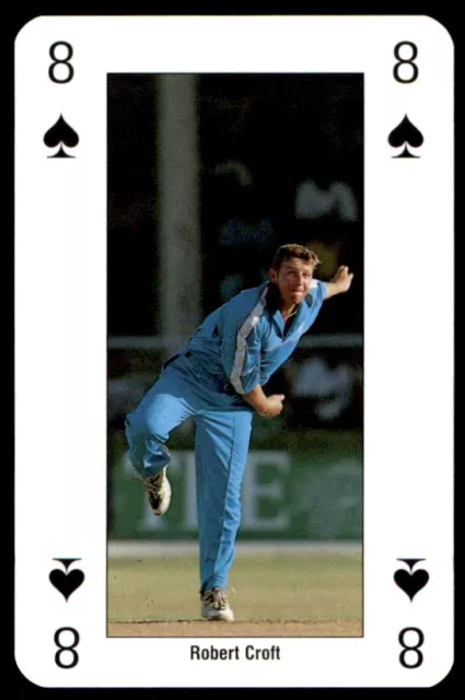 Cricket World Cup 99 (Playing Card) Eight of Spades Robert Croft England