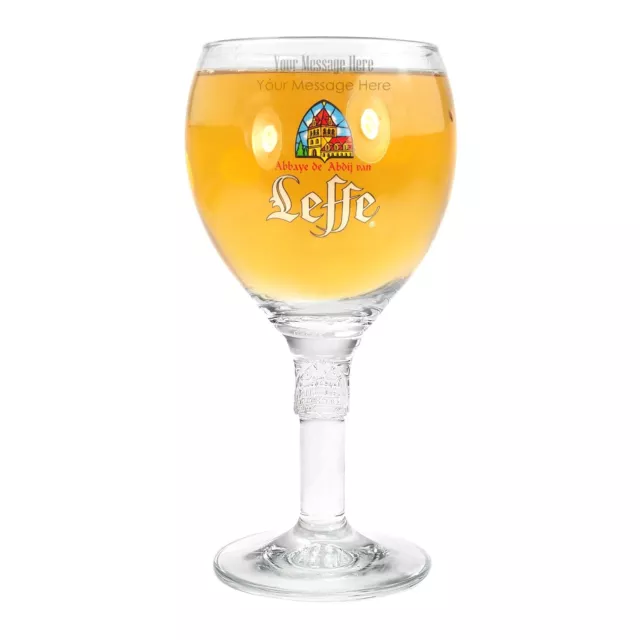 Personnalisé Gravé Officiel Leffe Belgique Bière Verre 33cl - Authentique Design